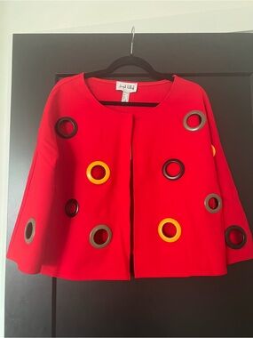 Joseph Ribkoff Red Polka Dot Jacket